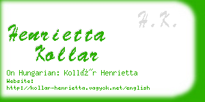 henrietta kollar business card